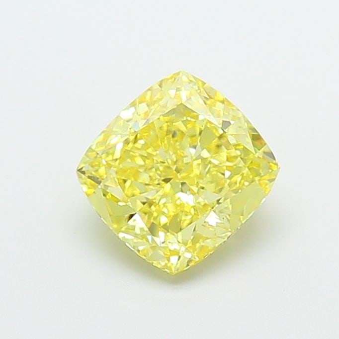 Loose Diamond - CUSHION MODIFIED 2.0ct Fancy Intense Yellow VS1: Loose Diamond - CUSHION MODIFIED 2.0ct Fancy Intense Yellow VS1 Source: This is a real non-mined Diamond that has been grown in a lab Shape: CUSHION MODIFIED Carats: 2.0 Color: Fancy Intense Yellow Ce