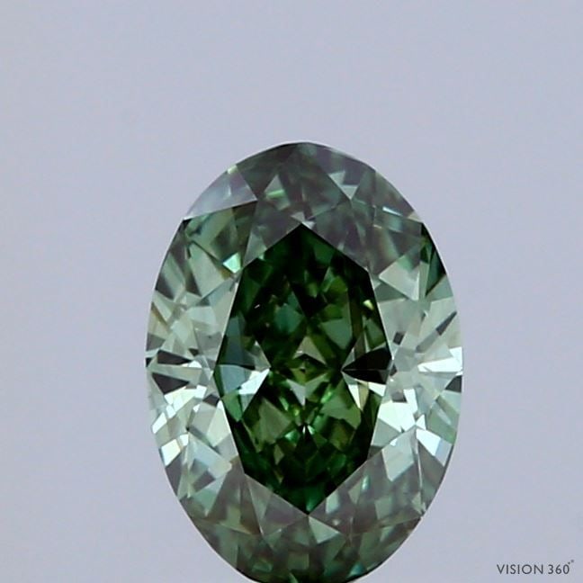 Loose Diamond - OVAL 1.1ct Fancy Vivid Green SI1: Loose Diamond - OVAL 1.1ct Fancy Vivid Green SI1 Source: This is a real non-mined Diamond that has been grown in a lab Shape: OVAL Carats: 1.1 Color: Fancy Vivid Green Certification: IGI Video: