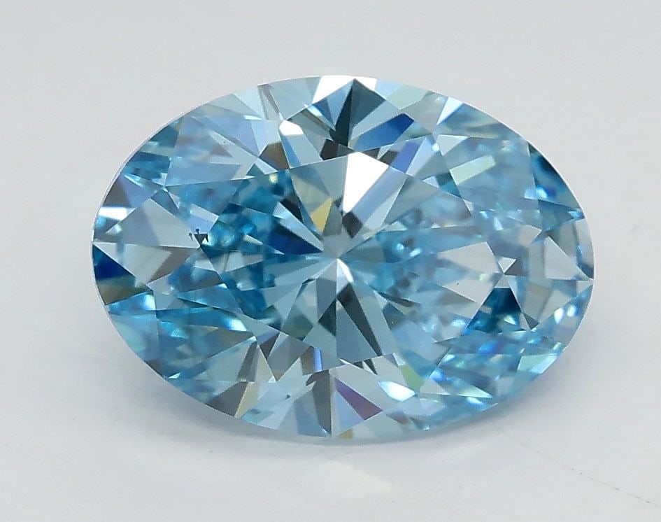 Loose Diamond - OVAL 2.01ct Fancy Vivid Blue VS2: Loose Diamond - OVAL 2.01ct Fancy Vivid Blue VS2 Source: This is a real non-mined Diamond that has been grown in a lab Shape: OVAL Carats: 2.01 Color: Fancy Vivid Blue Certification: IGI Video: