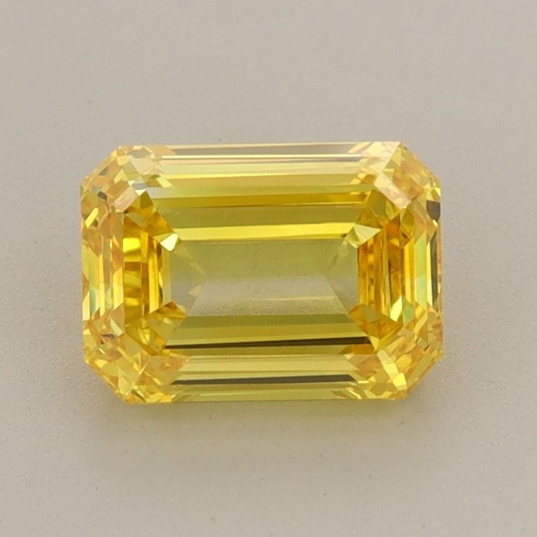 Loose Diamond - EMERALD 1.25ct Fancy Vivid Yellow VS1: Loose Diamond - EMERALD 1.25ct Fancy Vivid Yellow VS1 Source: This is a real non-mined Diamond that has been grown in a lab Shape: EMERALD Carats: 1.25 Color: Fancy Vivid Yellow Certification: IGI Vid