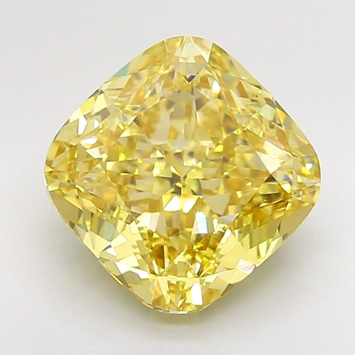 Loose Diamond - CUSHION MODIFIED 4.72ct Fancy Intense Yellow VS1: Loose Diamond - CUSHION MODIFIED 4.72ct Fancy Intense Yellow VS1 Source: This is a real non-mined Diamond that has been grown in a lab Shape: CUSHION MODIFIED Carats: 4.72 Color: Fancy Intense Yellow 
