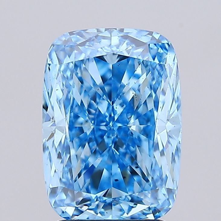 Loose Diamond - CUSHION BRILLIANT 3.05ct Fancy Vivid Blue VS2: Loose Diamond - CUSHION BRILLIANT 3.05ct Fancy Vivid Blue VS2 Source: This is a real non-mined Diamond that has been grown in a lab Shape: CUSHION BRILLIANT Carats: 3.05 Color: Fancy Vivid Blue Certif