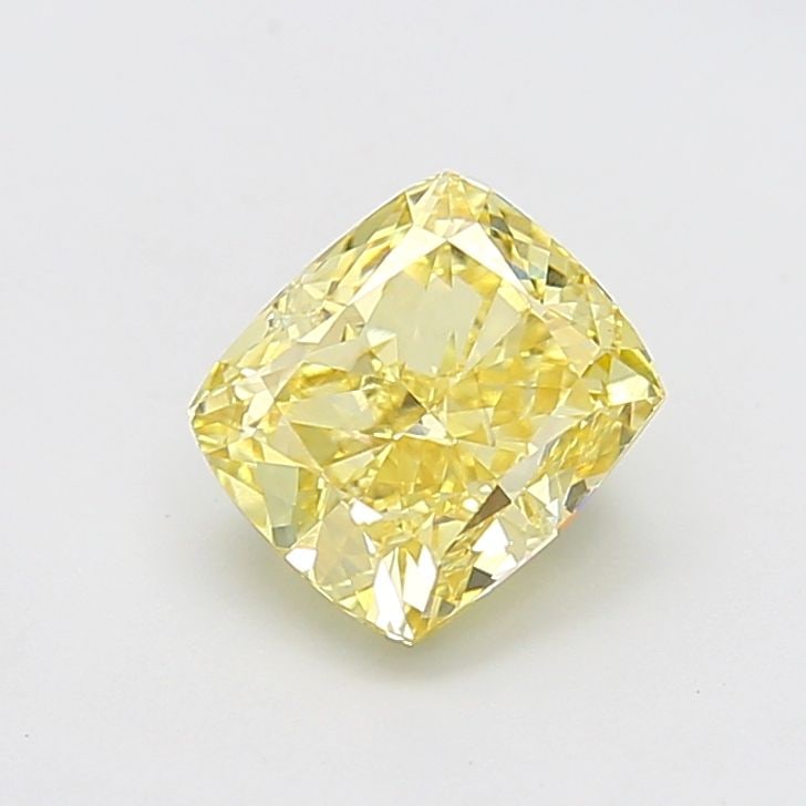 Loose Diamond - CUSHION MODIFIED 2.54ct Fancy Yellow VS1: Loose Diamond - CUSHION MODIFIED 2.54ct Fancy Yellow VS1 Source: This is a real non-mined Diamond that has been grown in a lab Shape: CUSHION MODIFIED Carats: 2.54 Color: Fancy Yellow Certification: I
