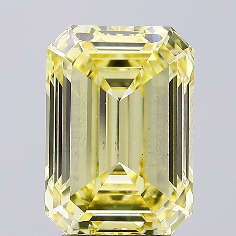Loose Diamond - EMERALD 3.51ct Fancy Yellow VS2: Loose Diamond - EMERALD 3.51ct Fancy Yellow VS2 Source: This is a real non-mined Diamond that has been grown in a lab Shape: EMERALD Carats: 3.51 Color: Fancy Yellow Certification: IGI Video: