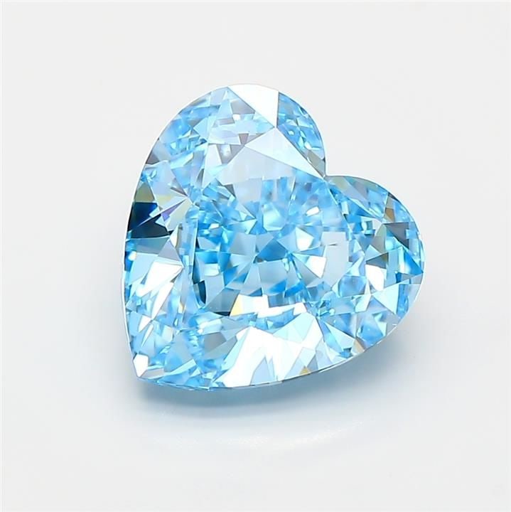 Loose Diamond - HEART 3.83ct Fancy Vivid Blue VVS2: Loose Diamond - HEART 3.83ct Fancy Vivid Blue VVS2 Source: This is a real non-mined Diamond that has been grown in a lab Shape: HEART Carats: 3.83 Color: Fancy Vivid Blue Certification: IGI Video: