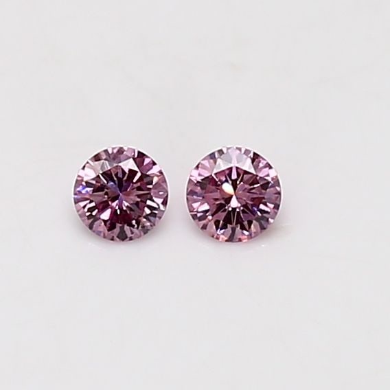 Loose Diamond - ROUND 0.07ct Fancy Intense Purplish Pink (1 of 1)