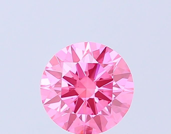 Ideal Loose Diamond - ROUND 1.0ct Fancy Vivid Pink VS2: Ideal Loose Diamond - ROUND 1.0ct Fancy Vivid Pink VS2 Source: This is a real non-mined Diamond that has been grown in a lab Shape: ROUND Carats: 1.0 Color: Fancy Vivid Pink Certification: IGI Video: