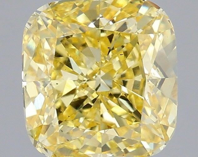 Loose Diamond - CUSHION MODIFIED 2.51ct Fancy Intense Yellow VS2: Loose Diamond - CUSHION MODIFIED 2.51ct Fancy Intense Yellow VS2 Source: This is a real non-mined Diamond that has been grown in a lab Shape: CUSHION MODIFIED Carats: 2.51 Color: Fancy Intense Yellow 