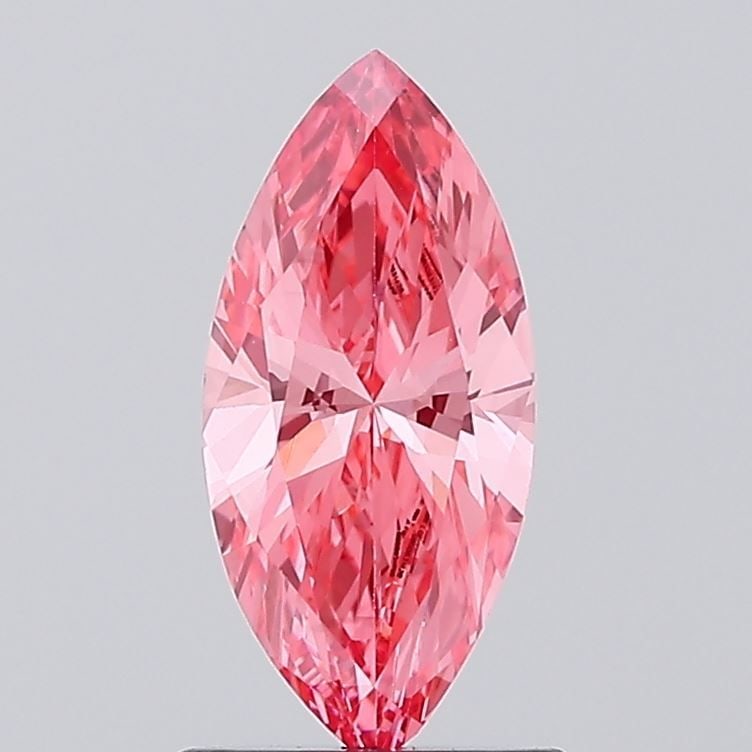 Loose Diamond - MARQUISE 0.98ct Fancy Vivid Pink VS1: Loose Diamond - MARQUISE 0.98ct Fancy Vivid Pink VS1 Source: This is a real non-mined Diamond that has been grown in a lab Shape: MARQUISE Carats: 0.98 Color: Fancy Vivid Pink Certification: IGI Video