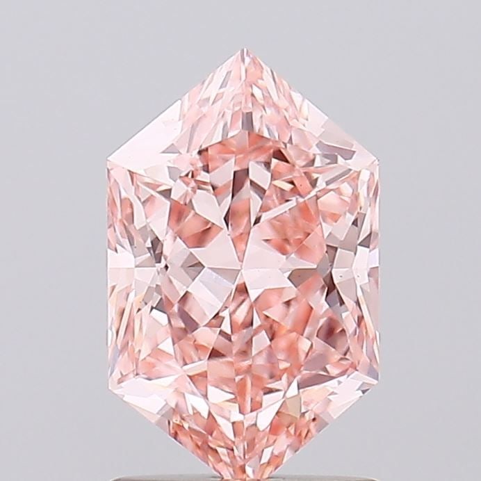 Loose Diamond - HEXAGONAL 1.42ct Fancy Intense Pink VS1: Loose Diamond - HEXAGONAL 1.42ct Fancy Intense Pink VS1 Source: This is a real non-mined Diamond that has been grown in a lab Shape: HEXAGONAL Carats: 1.42 Color: Fancy Intense Pink Certification: