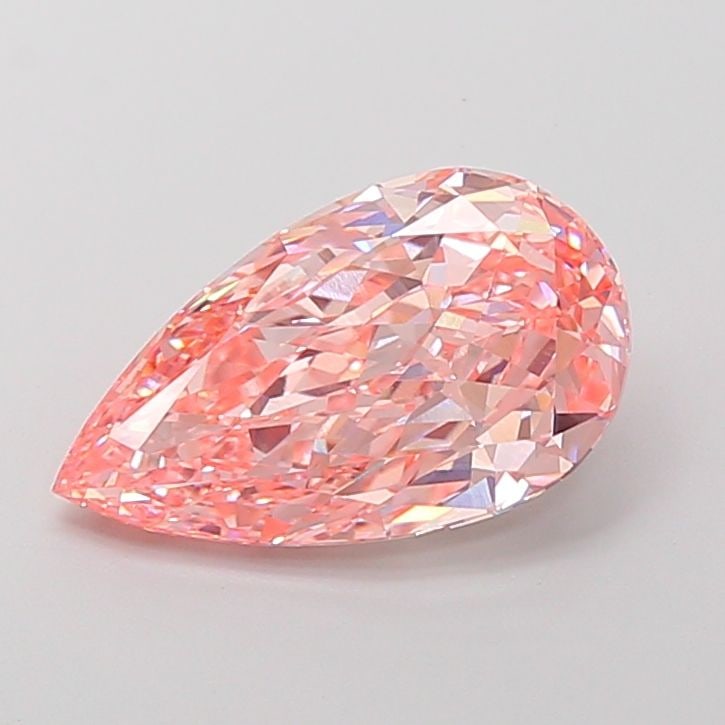 Loose Diamond - PEAR 4.21ct Fancy Vivid Pink VVS2: Loose Diamond - PEAR 4.21ct Fancy Vivid Pink VVS2 Source: This is a real non-mined Diamond that has been grown in a lab Shape: PEAR Carats: 4.21 Color: Fancy Vivid Pink Certification: IGI Video: