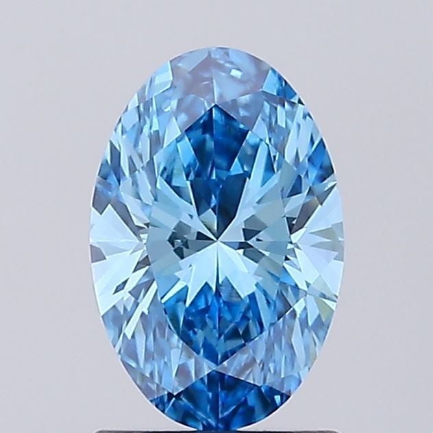 Loose Diamond - OVAL 1.13ct Fancy Vivid Blue VVS2: Loose Diamond - OVAL 1.13ct Fancy Vivid Blue VVS2 Source: This is a real non-mined Diamond that has been grown in a lab Shape: OVAL Carats: 1.13 Color: Fancy Vivid Blue Certification: IGI Video: