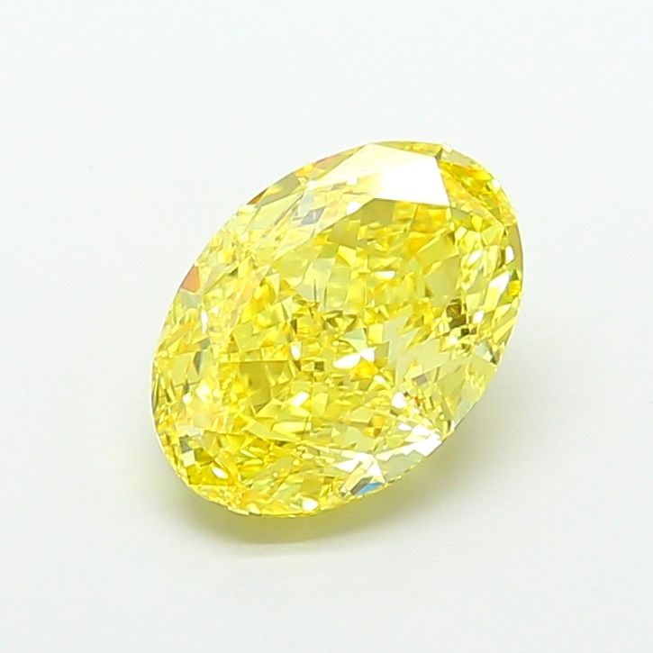 Loose Diamond - OVAL 5.01ct Fancy Vivid Yellow VS2: Loose Diamond - OVAL 5.01ct Fancy Vivid Yellow VS2 Source: This is a real non-mined Diamond that has been grown in a lab Shape: OVAL Carats: 5.01 Color: Fancy Vivid Yellow Certification: IGI Video: