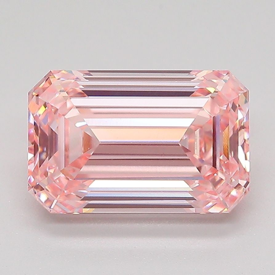 Loose Diamond - EMERALD 3.04ct Fancy Intense Pink VVS2: Loose Diamond - EMERALD 3.04ct Fancy Intense Pink VVS2 Source: This is a real non-mined Diamond that has been grown in a lab Shape: EMERALD Carats: 3.04 Color: Fancy Intense Pink Certification: IGI