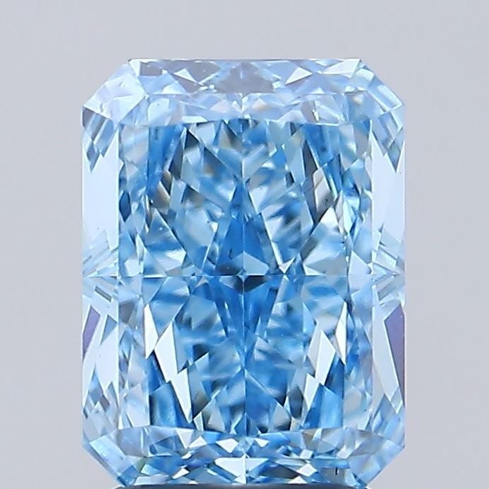 Loose Diamond - RADIANT 2.39ct Fancy Vivid Blue VS1: Loose Diamond - RADIANT 2.39ct Fancy Vivid Blue VS1 Source: This is a real non-mined Diamond that has been grown in a lab Shape: RADIANT Carats: 2.39 Color: Fancy Vivid Blue Certification: IGI Video: