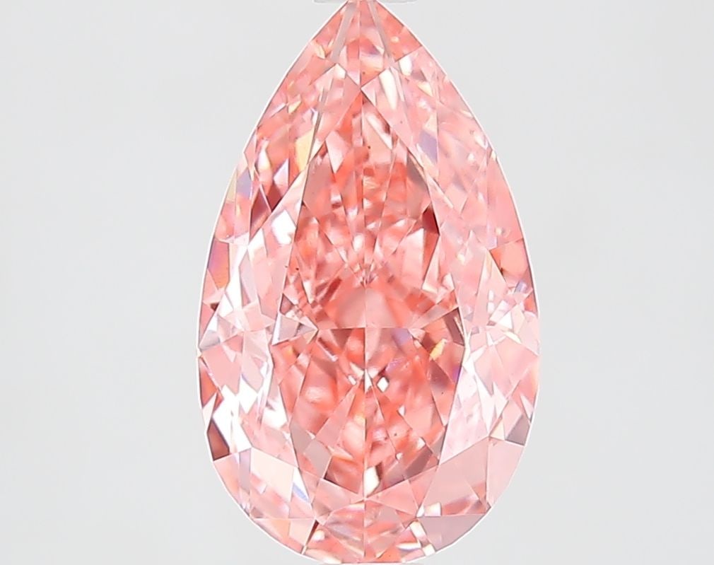 Loose Diamond - PEAR 3.1ct Fancy Vivid Pink VS1: Loose Diamond - PEAR 3.1ct Fancy Vivid Pink VS1 Source: This is a real non-mined Diamond that has been grown in a lab Shape: PEAR Carats: 3.1 Color: Fancy Vivid Pink Certification: IGI Video: Video