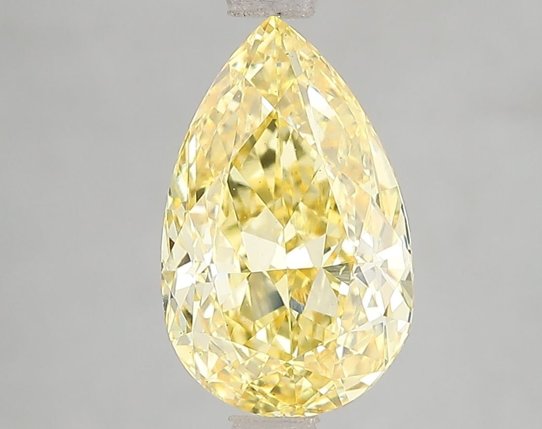 Loose Diamond - PEAR 3.01ct Fancy Intense Yellow VS1: Loose Diamond - PEAR 3.01ct Fancy Intense Yellow VS1 Source: This is a real non-mined Diamond that has been grown in a lab Shape: PEAR Carats: 3.01 Color: Fancy Intense Yellow Certification: IGI Video