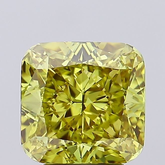 Loose Diamond - CUSHION MODIFIED 4.04ct Fancy Vivid Yellow VS1: Loose Diamond - CUSHION MODIFIED 4.04ct Fancy Vivid Yellow VS1 Source: This is a real non-mined Diamond that has been grown in a lab Shape: CUSHION MODIFIED Carats: 4.04 Color: Fancy Vivid Yellow Cert