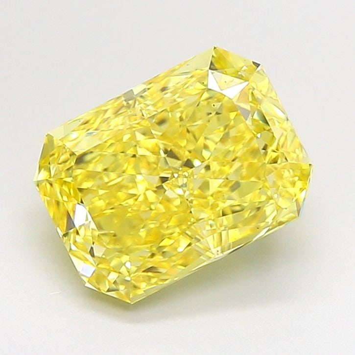 Loose Diamond - RADIANT 2.38ct Fancy Vivid Yellow VS2: Loose Diamond - RADIANT 2.38ct Fancy Vivid Yellow VS2 Source: This is a real non-mined Diamond that has been grown in a lab Shape: RADIANT Carats: 2.38 Color: Fancy Vivid Yellow Certification: IGI Vid