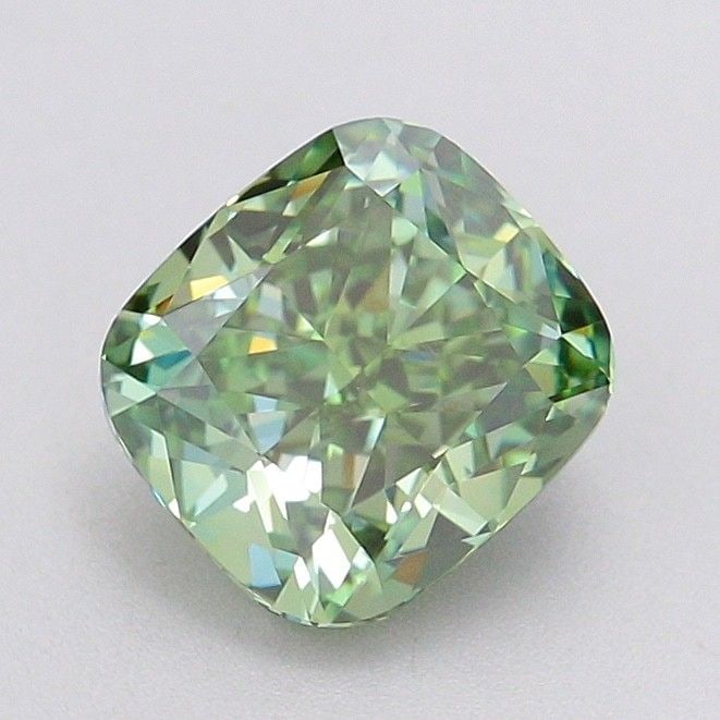 Loose Diamond - CUSHION MODIFIED 1.52ct Fancy Vivid Green VVS2: Loose Diamond - CUSHION MODIFIED 1.52ct Fancy Vivid Green VVS2 Source: This is a real non-mined Diamond that has been grown in a lab Shape: CUSHION MODIFIED Carats: 1.52 Color: Fancy Vivid Green Certi
