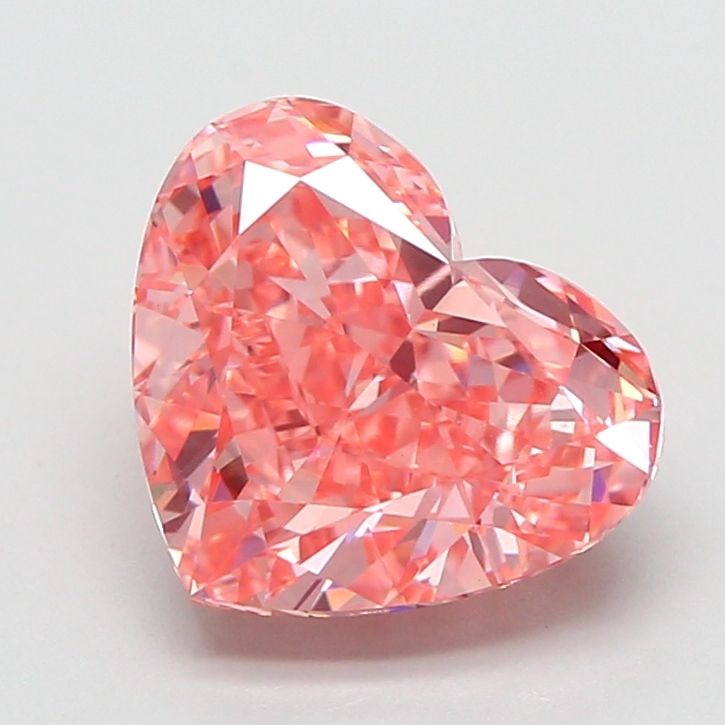 Loose Diamond - HEART 3.02ct Fancy Vivid Pink VS1: Loose Diamond - HEART 3.02ct Fancy Vivid Pink VS1 Source: This is a real non-mined Diamond that has been grown in a lab Shape: HEART Carats: 3.02 Color: Fancy Vivid Pink Certification: IGI Video: