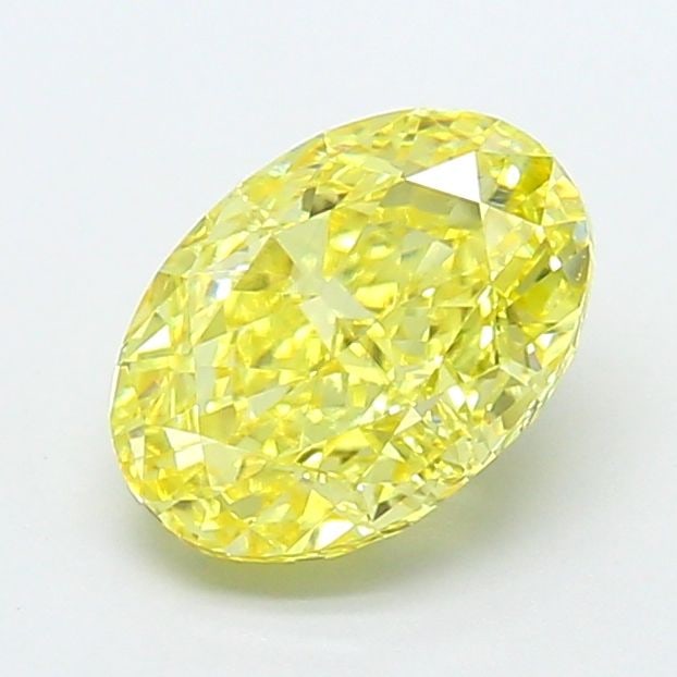 Loose Diamond - OVAL 2.04ct Fancy Vivid Yellow VS1: Loose Diamond - OVAL 2.04ct Fancy Vivid Yellow VS1 Source: This is a real non-mined Diamond that has been grown in a lab Shape: OVAL Carats: 2.04 Color: Fancy Vivid Yellow Certification: IGI Video: