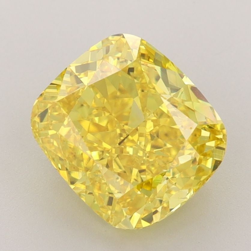 Loose Diamond - CUSHION MODIFIED 3.09ct Fancy Vivid Yellow VS1: Loose Diamond - CUSHION MODIFIED 3.09ct Fancy Vivid Yellow VS1 Source: This is a real non-mined Diamond that has been grown in a lab Shape: CUSHION MODIFIED Carats: 3.09 Color: Fancy Vivid Yellow Cert