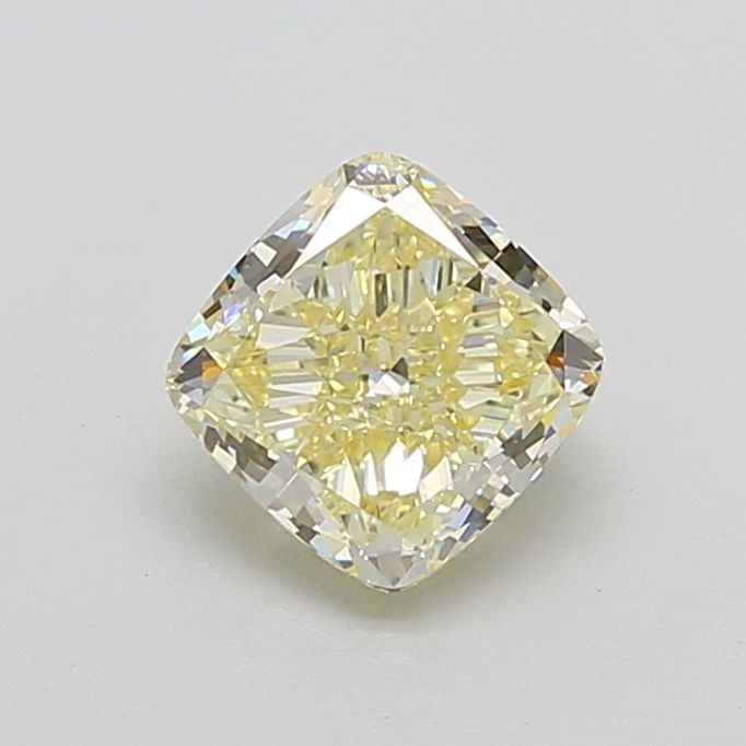 Loose Diamond - CUSHION MODIFIED 2.64ct Fancy Light Yellow VVS2: Loose Diamond - CUSHION MODIFIED 2.64ct Fancy Light Yellow VVS2 Source: This is a real non-mined Diamond that has been grown in a lab Shape: CUSHION MODIFIED Carats: 2.64 Color: Fancy Light Yellow Cer