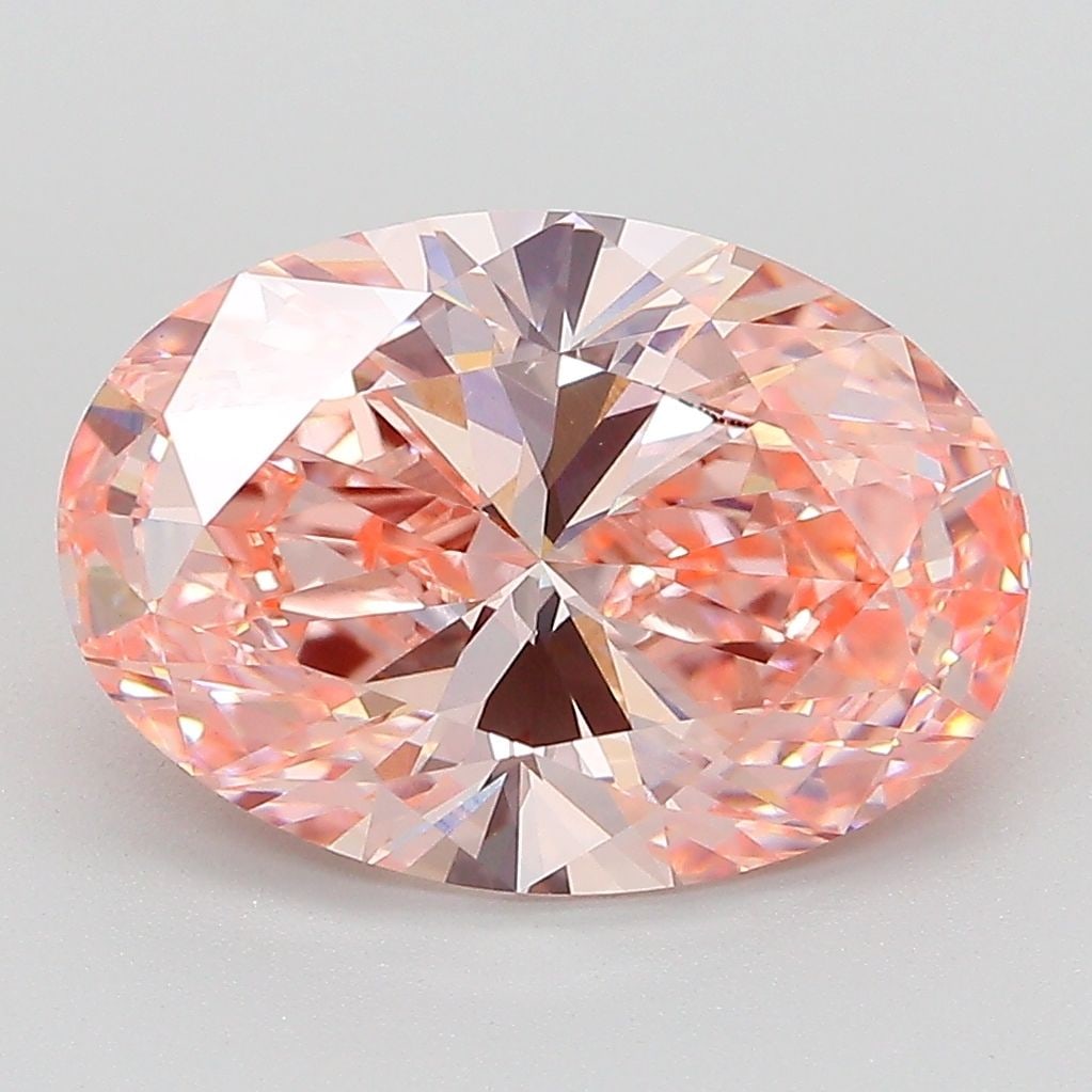 Loose Diamond - OVAL 4.04ct Fancy Vivid Pink VVS2: Loose Diamond - OVAL 4.04ct Fancy Vivid Pink VVS2 Source: This is a real non-mined Diamond that has been grown in a lab Shape: OVAL Carats: 4.04 Color: Fancy Vivid Pink Certification: IGI Video: