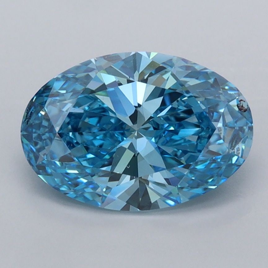 Loose Diamond - OVAL 1.95ct Fancy Vivid Blue VVS2: Loose Diamond - OVAL 1.95ct Fancy Vivid Blue VVS2 Source: This is a real non-mined Diamond that has been grown in a lab Shape: OVAL Carats: 1.95 Color: Fancy Vivid Blue Certification: IGI Video: