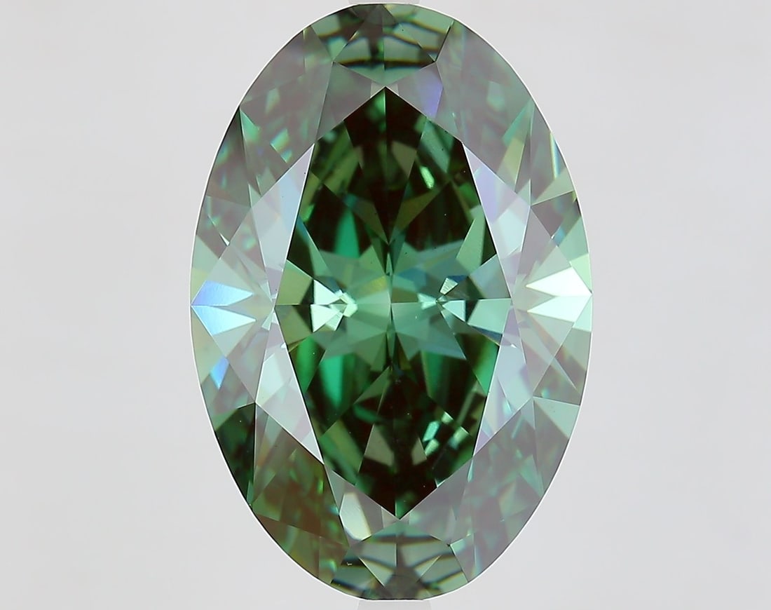 Loose Diamond - OVAL 10.03ct Fancy Vivid Green VS1 (1 of 1)
