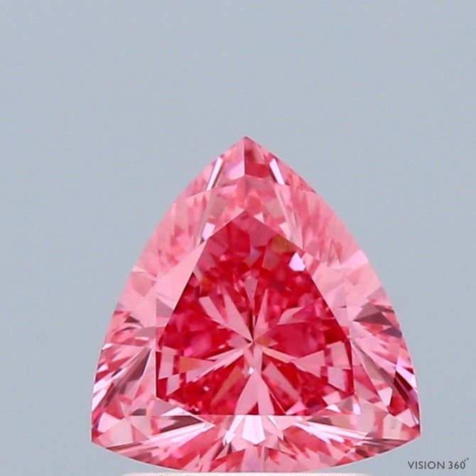 Loose Diamond - TRIANGULAR 1.23ct Fancy Vivid Pink VS1: Loose Diamond - TRIANGULAR 1.23ct Fancy Vivid Pink VS1 Source: This is a real non-mined Diamond that has been grown in a lab Shape: TRIANGULAR Carats: 1.23 Color: Fancy Vivid Pink Certification: IGI V