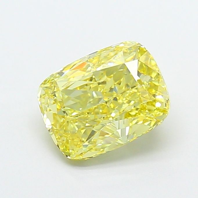 Loose Diamond - CUSHION MODIFIED 1.78ct Fancy Intense Yellow VS1: Loose Diamond - CUSHION MODIFIED 1.78ct Fancy Intense Yellow VS1 Source: This is a real non-mined Diamond that has been grown in a lab Shape: CUSHION MODIFIED Carats: 1.78 Color: Fancy Intense Yellow 
