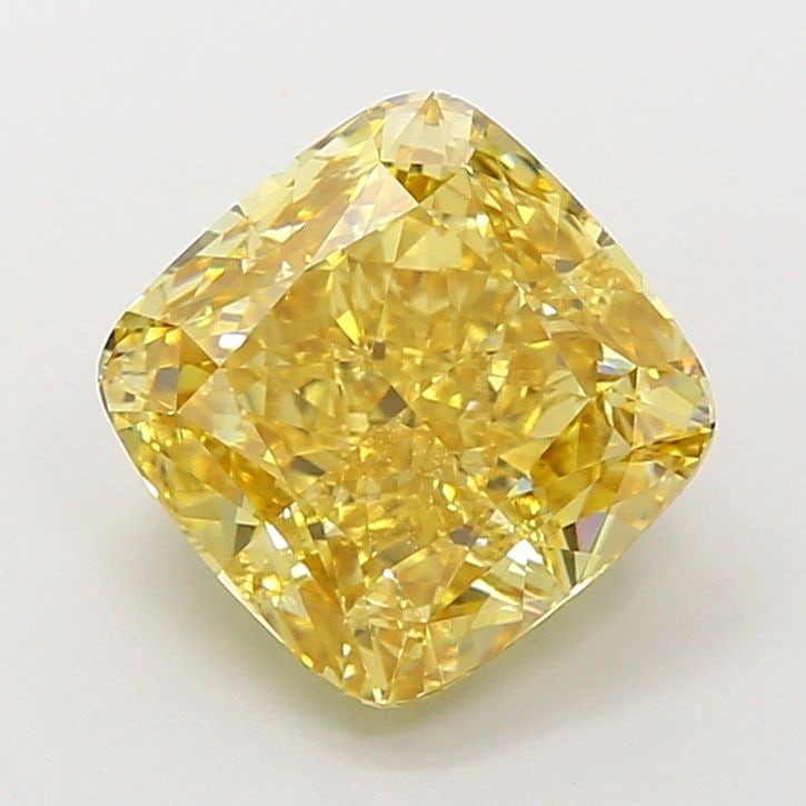 Loose Diamond - CUSHION MODIFIED 4.09ct Fancy Intense Yellow VVS2: Loose Diamond - CUSHION MODIFIED 4.09ct Fancy Intense Yellow VVS2 Source: This is a real non-mined Diamond that has been grown in a lab Shape: CUSHION MODIFIED Carats: 4.09 Color: Fancy Intense Yellow