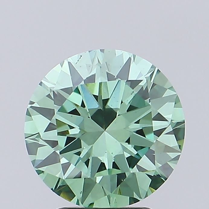 Loose Diamond - ROUND 2.03ct Fancy Vivid Green VS1: Loose Diamond - ROUND 2.03ct Fancy Vivid Green VS1 Source: This is a real non-mined Diamond that has been grown in a lab Shape: ROUND Carats: 2.03 Color: Fancy Vivid Green Certification: IGI Video: