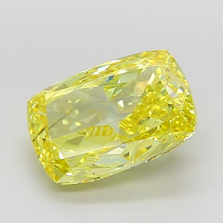 Loose Diamond - CUSHION MODIFIED 5.02ct Fancy Vivid Yellow VS2: Loose Diamond - CUSHION MODIFIED 5.02ct Fancy Vivid Yellow VS2 Source: This is a real non-mined Diamond that has been grown in a lab Shape: CUSHION MODIFIED Carats: 5.02 Color: Fancy Vivid Yellow Cert