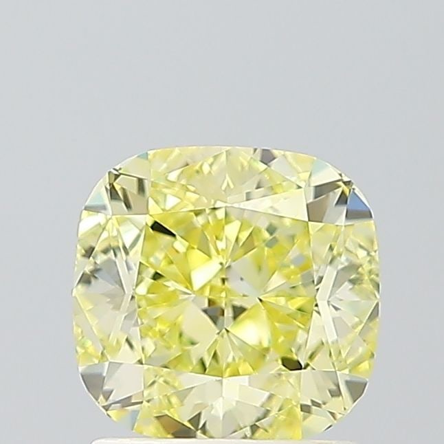 Loose Diamond - CUSHION BRILLIANT 1.69ct Fancy Yellow VS1: Loose Diamond - CUSHION BRILLIANT 1.69ct Fancy Yellow VS1 Source: This is a real non-mined Diamond that has been grown in a lab Shape: CUSHION BRILLIANT Carats: 1.69 Color: Fancy Yellow Certification: