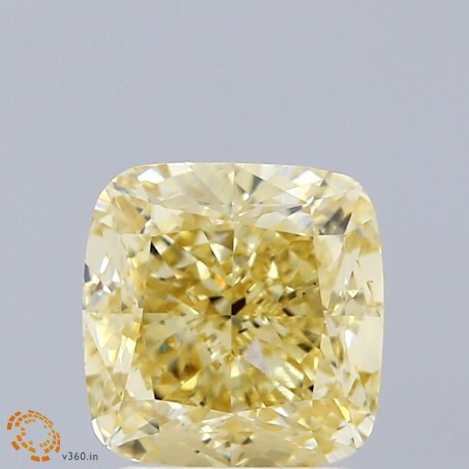 Loose Diamond - CUSHION MODIFIED 2.21ct Fancy Intense Yellow VS1: Loose Diamond - CUSHION MODIFIED 2.21ct Fancy Intense Yellow VS1 Source: This is a real non-mined Diamond that has been grown in a lab Shape: CUSHION MODIFIED Carats: 2.21 Color: Fancy Intense Yellow 