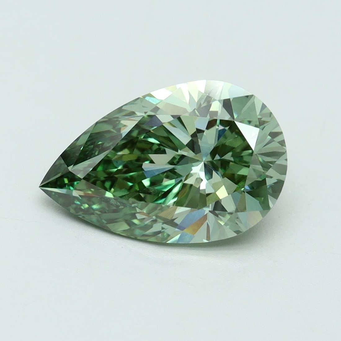 Loose Diamond - PEAR 3.0ct Fancy Vivid Green VVS2 (1 of 1)