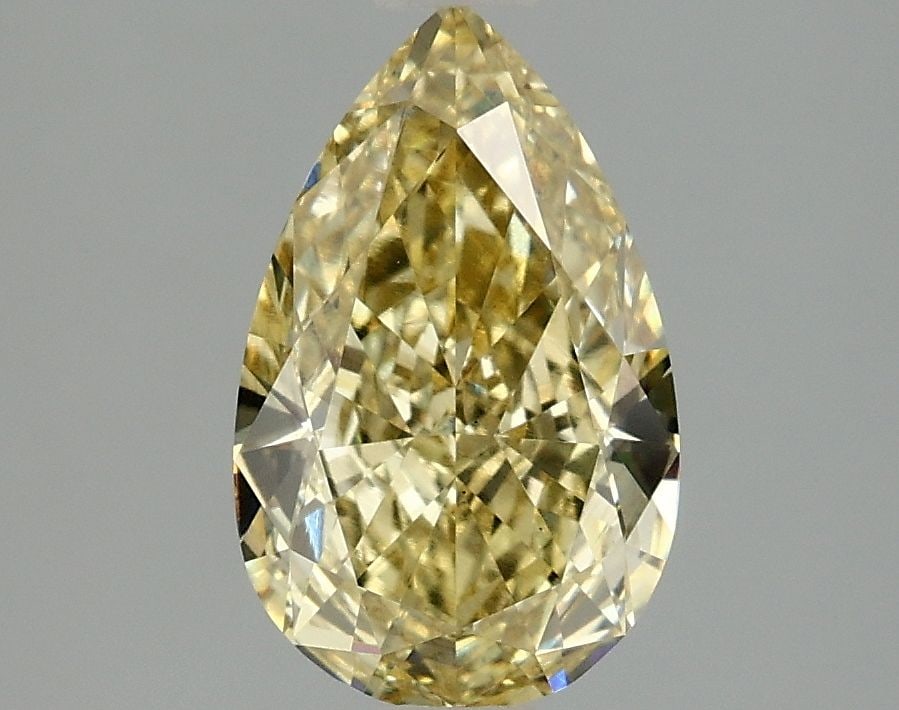 Loose Diamond - PEAR 2.1ct Fancy Intense Yellow VS2: Loose Diamond - PEAR 2.1ct Fancy Intense Yellow VS2 Source: This is a real non-mined Diamond that has been grown in a lab Shape: PEAR Carats: 2.1 Color: Fancy Intense Yellow Certification: IGI Video: