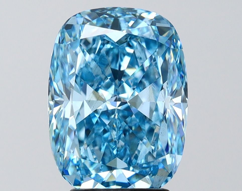 Loose Diamond - CUSHION MODIFIED 4.04ct Fancy Vivid Blue VS2: Loose Diamond - CUSHION MODIFIED 4.04ct Fancy Vivid Blue VS2 Source: This is a real non-mined Diamond that has been grown in a lab Shape: CUSHION MODIFIED Carats: 4.04 Color: Fancy Vivid Blue Certific