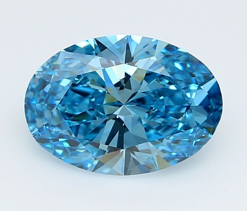 Loose Diamond - OVAL 2.05ct Fancy Vivid Blue VVS1: Loose Diamond - OVAL 2.05ct Fancy Vivid Blue VVS1 Source: This is a real non-mined Diamond that has been grown in a lab Shape: OVAL Carats: 2.05 Color: Fancy Vivid Blue Certification: IGI Video: