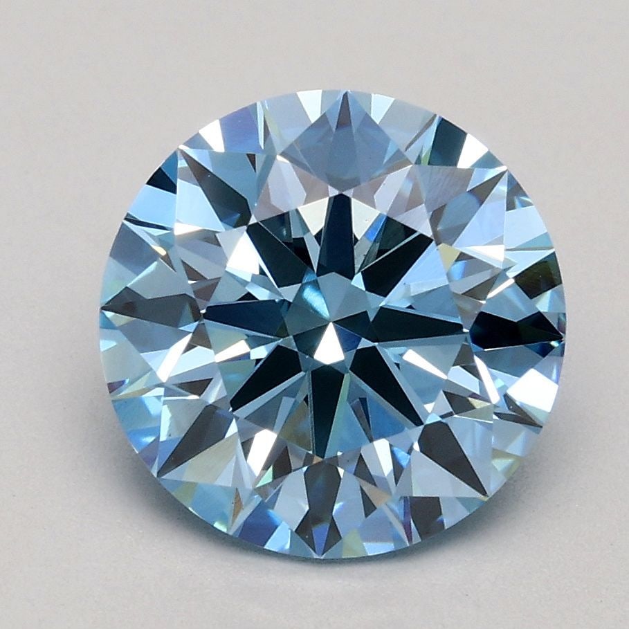 Ideal Loose Diamond - ROUND 2.03ct Fancy Intense Blue VS1: Ideal Loose Diamond - ROUND 2.03ct Fancy Intense Blue VS1 Source: This is a real non-mined Diamond that has been grown in a lab Shape: ROUND Carats: 2.03 Color: Fancy Intense Blue Certification: IGI V