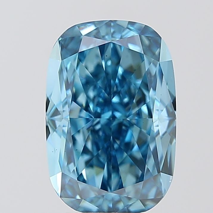 Loose Diamond - CUSHION MODIFIED 4.02ct Fancy Vivid Blue VS1: Loose Diamond - CUSHION MODIFIED 4.02ct Fancy Vivid Blue VS1 Source: This is a real non-mined Diamond that has been grown in a lab Shape: CUSHION MODIFIED Carats: 4.02 Color: Fancy Vivid Blue Certific
