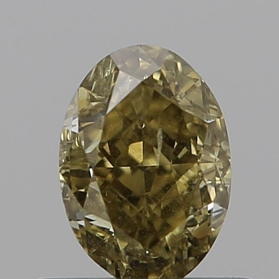 Loose Diamond - OVAL 0.6ct Fancy Deep Brownish Greenish Yellow I1 (1 of 1)