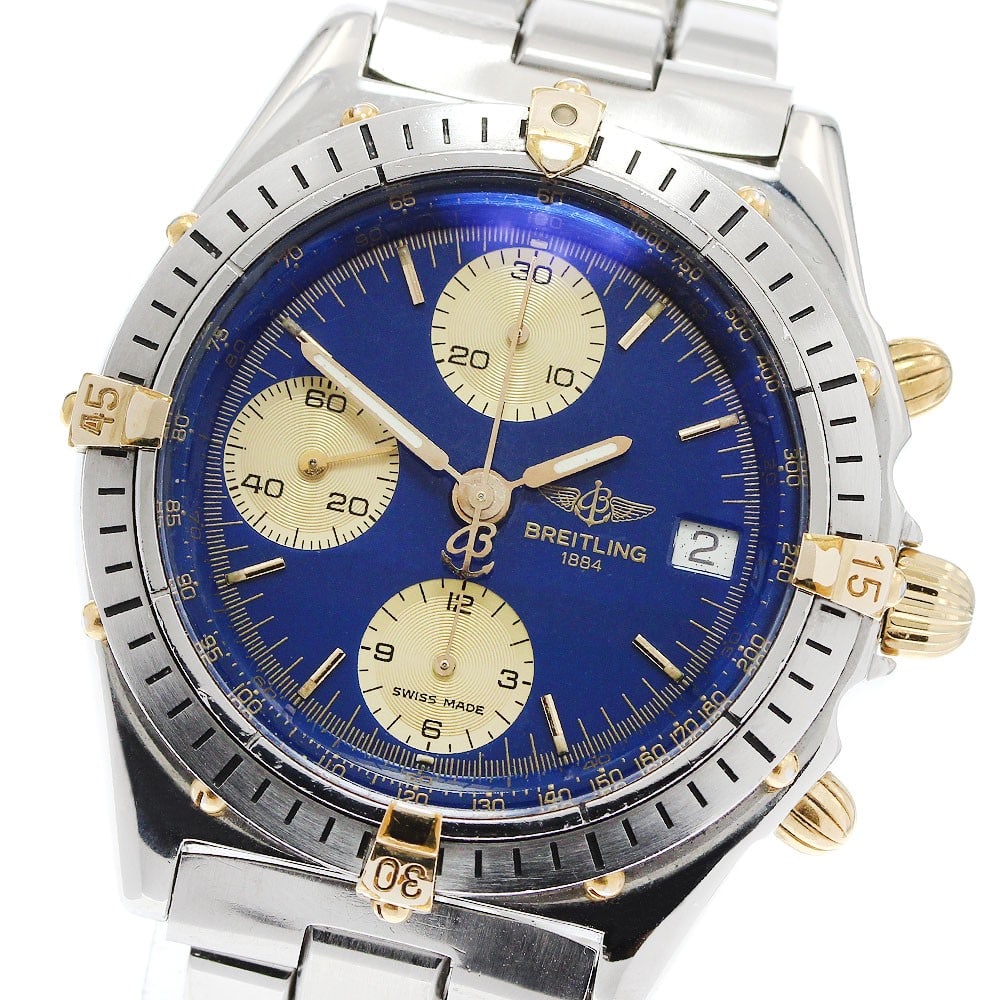 Breitling Chronomat B13048 mens automatic chronograph date watch: Breitling Chronomat B13048 mens automatic chronograph date watch Breitling Chronomat men's wristwatch with automatic movement and chronograph, date, and small seconds functions. This Swiss-made refere