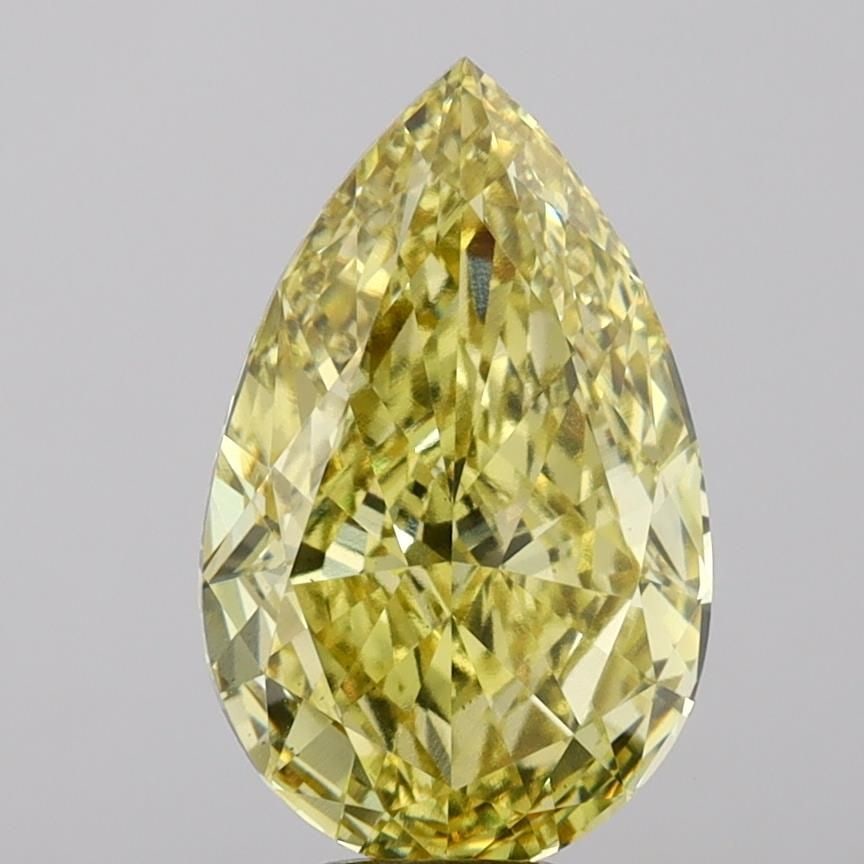 Loose Diamond - PEAR 8.04ct Fancy Intense Yellow VS2: Loose Diamond - PEAR 8.04ct Fancy Intense Yellow VS2 Source: This is a real non-mined Diamond that has been grown in a lab Shape: PEAR Carats: 8.04 Color: Fancy Intense Yellow Certification: IGI Video