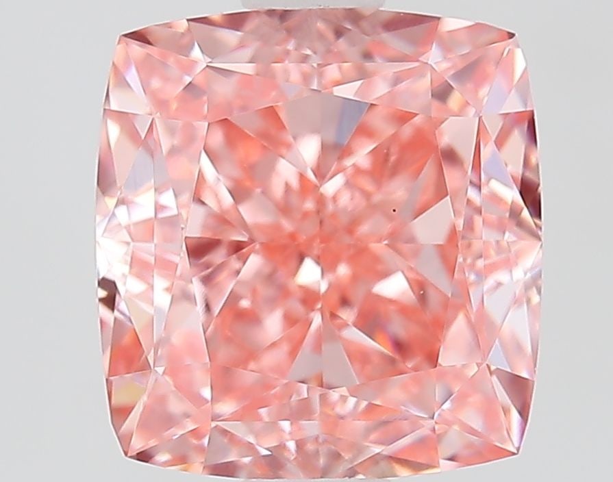 Loose Diamond - CUSHION MODIFIED 2.0ct Fancy Vivid Pink VS1: Loose Diamond - CUSHION MODIFIED 2.0ct Fancy Vivid Pink VS1 Source: This is a real non-mined Diamond that has been grown in a lab Shape: CUSHION MODIFIED Carats: 2.0 Color: Fancy Vivid Pink Certificat