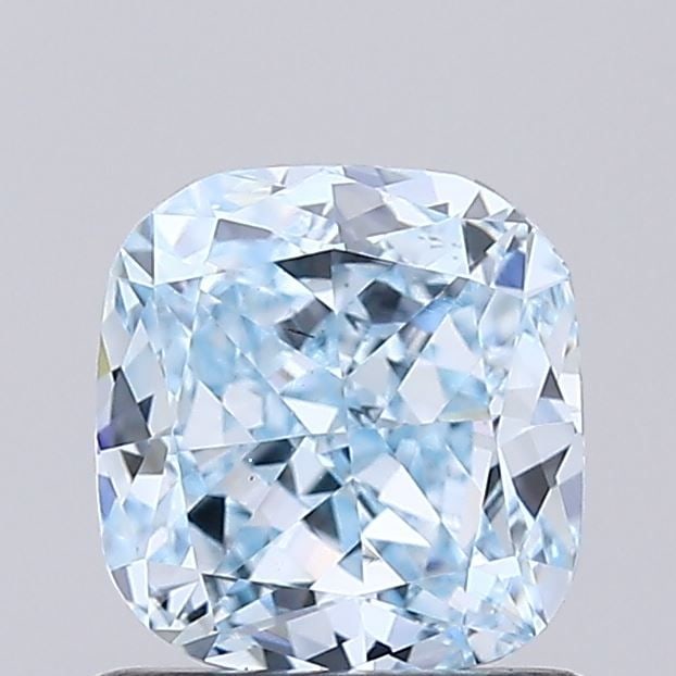 Loose Diamond - CUSHION MODIFIED 1.05ct Fancy Intense Blue VS1: Loose Diamond - CUSHION MODIFIED 1.05ct Fancy Intense Blue VS1 Source: This is a real non-mined Diamond that has been grown in a lab Shape: CUSHION MODIFIED Carats: 1.05 Color: Fancy Intense Blue Cert