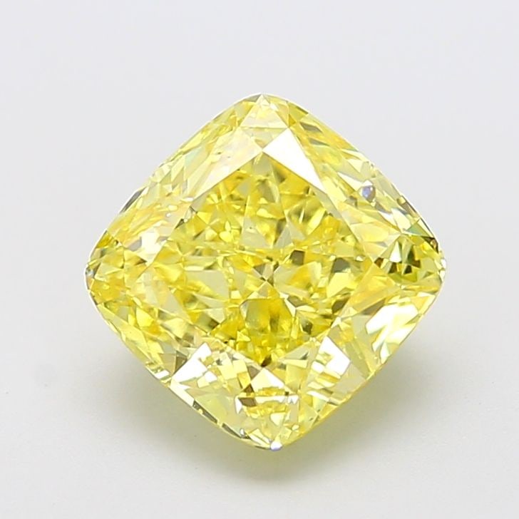 Loose Diamond - CUSHION MODIFIED 4.0ct Fancy Intense Yellow VS1: Loose Diamond - CUSHION MODIFIED 4.0ct Fancy Intense Yellow VS1 Source: This is a real non-mined Diamond that has been grown in a lab Shape: CUSHION MODIFIED Carats: 4.0 Color: Fancy Intense Yellow Ce